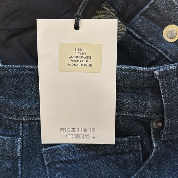 Cosmic Blue Love Midnight Blue Jeans 31 - Picture 12 of 12